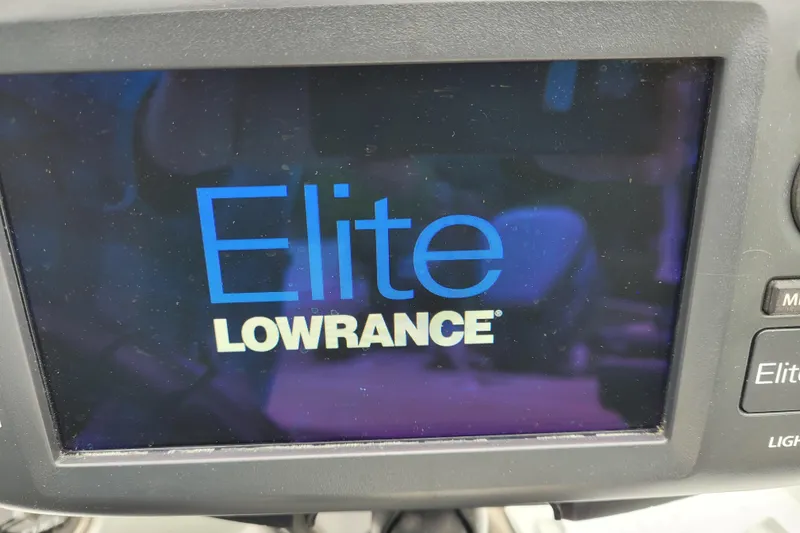 Slide: The Image of Lowrance Elite display on Starweld 1800, 2011 model boat dashboard. - 7