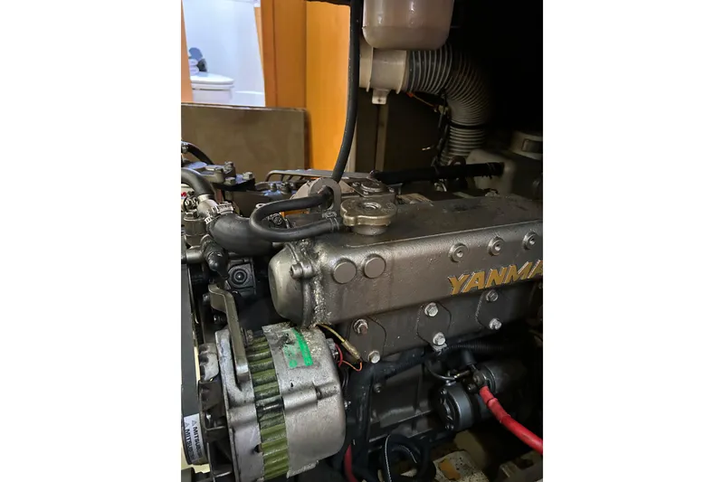 Slide: The Image of Engine compartment of a 2011 Jeanneau Sun Odyssey 44i sailboat. - 23