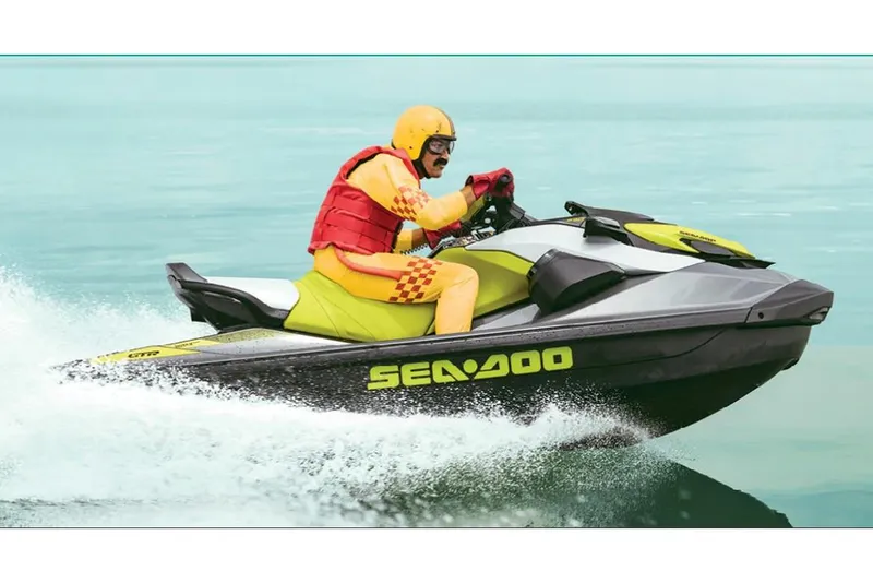 Slide: The Image of Manufacturer Provided Image: 2020 Sea-Doo GTR 230 jet ski in action on the water. - 9