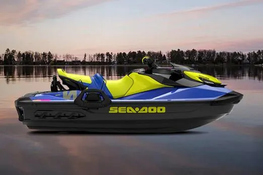 Slide: The Image of Manufacturer Provided Image: 2020 Sea-Doo Wake 170 jet ski on calm lake at sunset. - 9