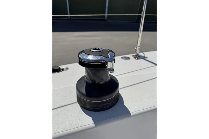 Slide: The Image of Winch on 2011 J Boats J/95 sailboat deck, close-up view. - 13