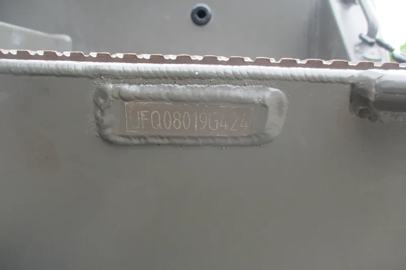 Slide: The Image of 2024 Gator Tail 1848 Gator Series hull identification number close-up. - 11