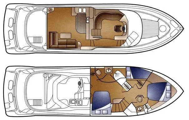 Slide: The Image of 2003 Carver 530 Voyager Pilothouse yacht cruising on open water under clear blue skies. - 7
