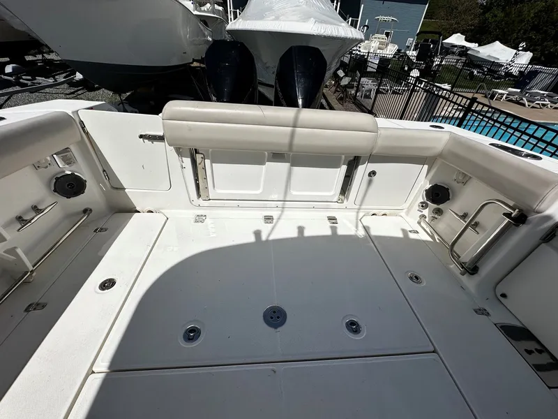 Slide: The Image of Interior of a 2019 Boston Whaler 330 Outrage boat. - 11
