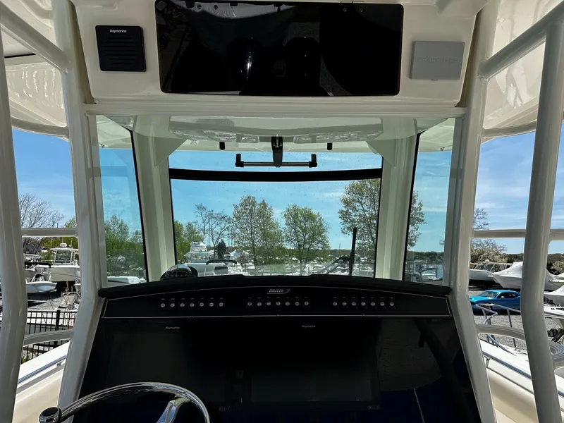 Slide: The Image of Interior view of a 2019 Boston Whaler 330 Outrage boat. - 21
