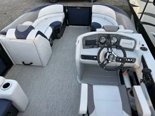 Slide: The Image of Interior of 2023 Avalon 2385 LSZ pontoon boat with luxurious seating. - 21