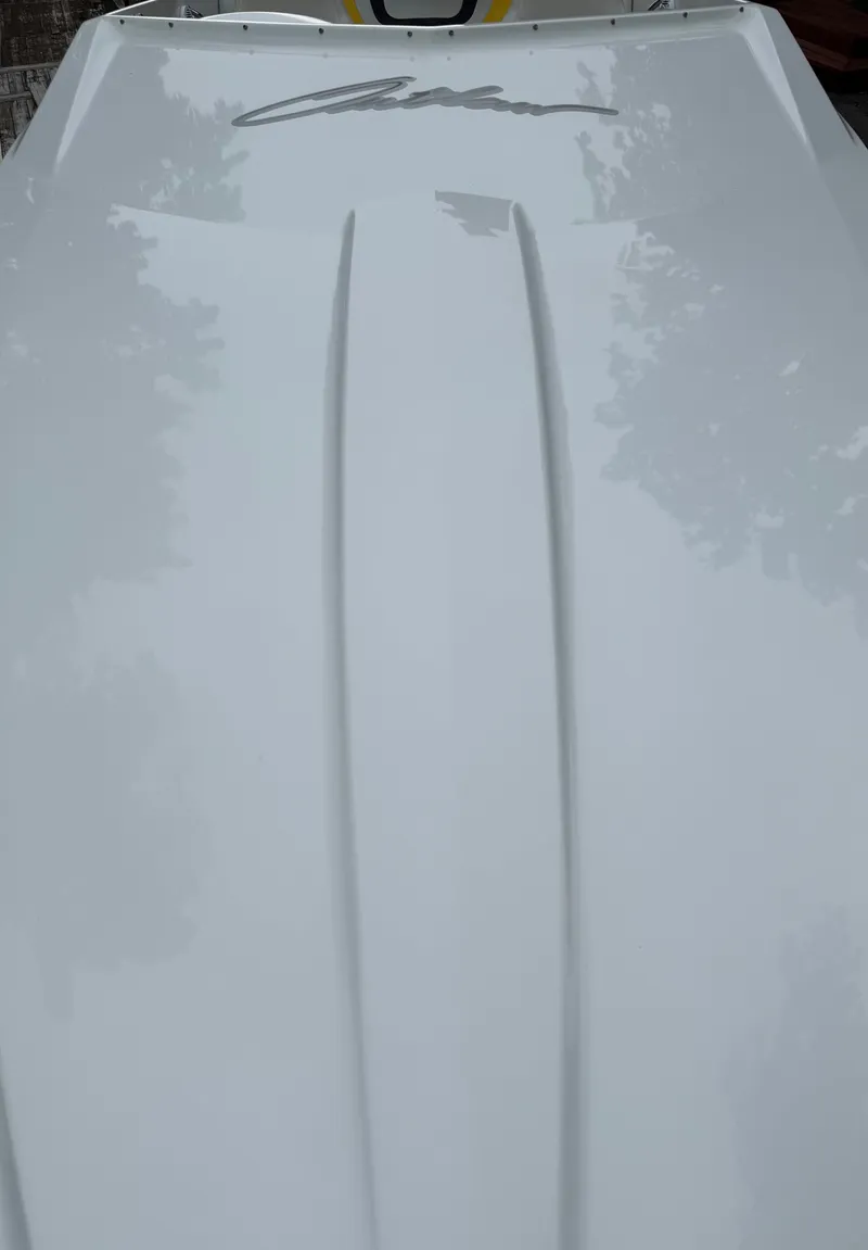 Slide: The Image of Close-up of a 2003 Baja 20 Outlaw boat hood. - 4
