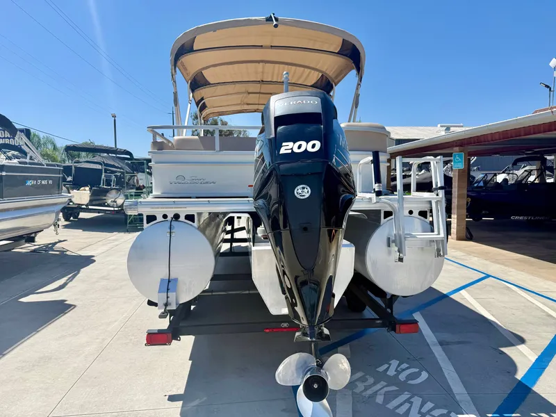 Slide: The Image of 2017 Sun Tracker Party Barge with 200HP Mercury Verado engine. - 5