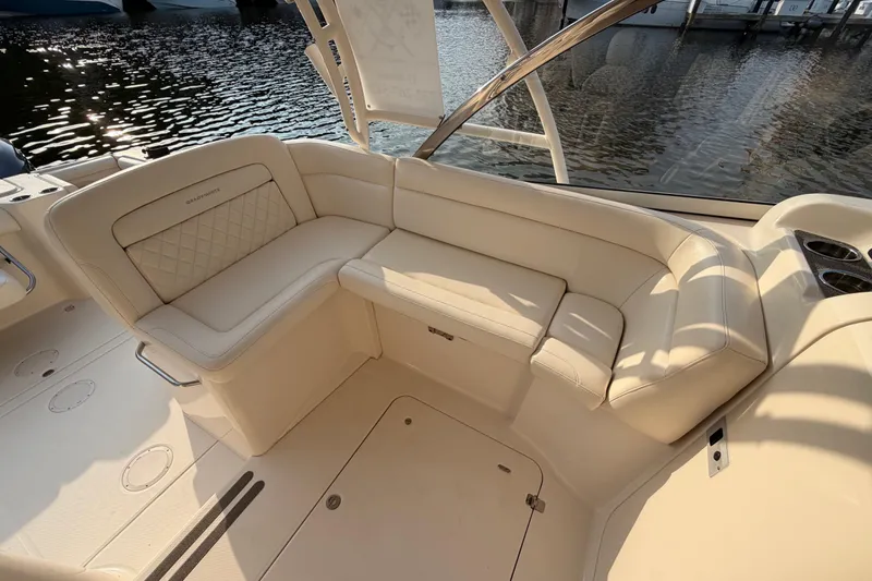 Slide: The Image of Interior of a 2018 Grady-White Freedom 335 yacht. - 20