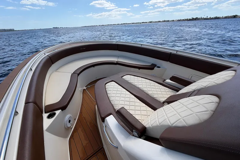 Slide: The Image of Luxurious seating on 2021 Chris-Craft Catalina 34 boat with ocean view. - 35