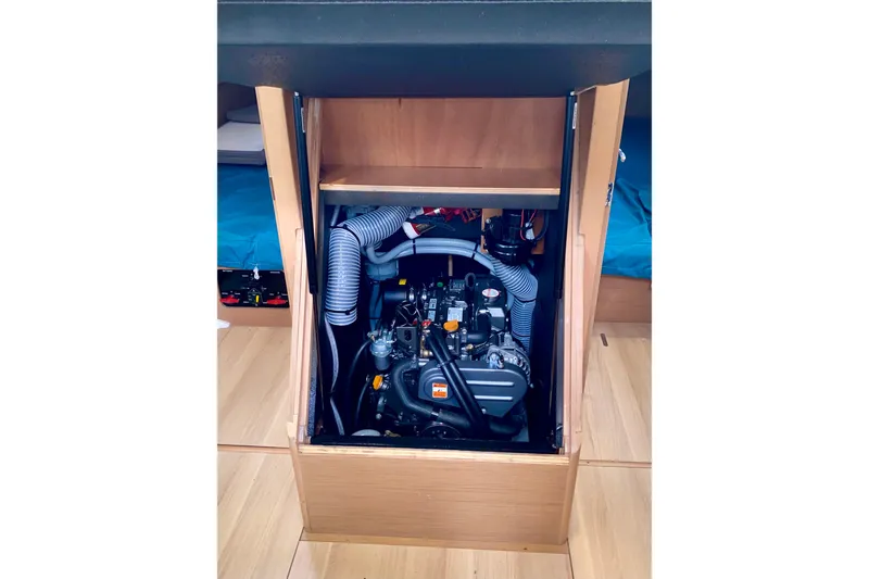 Slide: The Image of Engine Location under Companionway steps. - 23