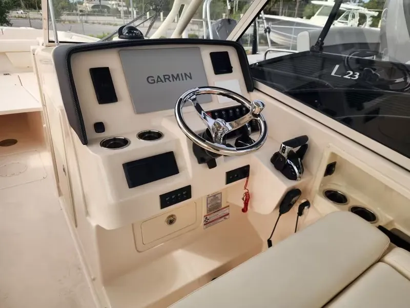 Slide: The Image of Interior view of Grady-White Freedom 285 boat, model year 2026. - 21