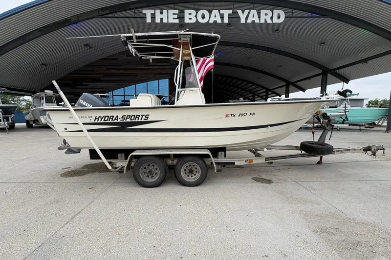 Slide: The Image of 1998 Hydra-Sports 22 Ocean CC boat on trailer at The Boat Yard. - 3