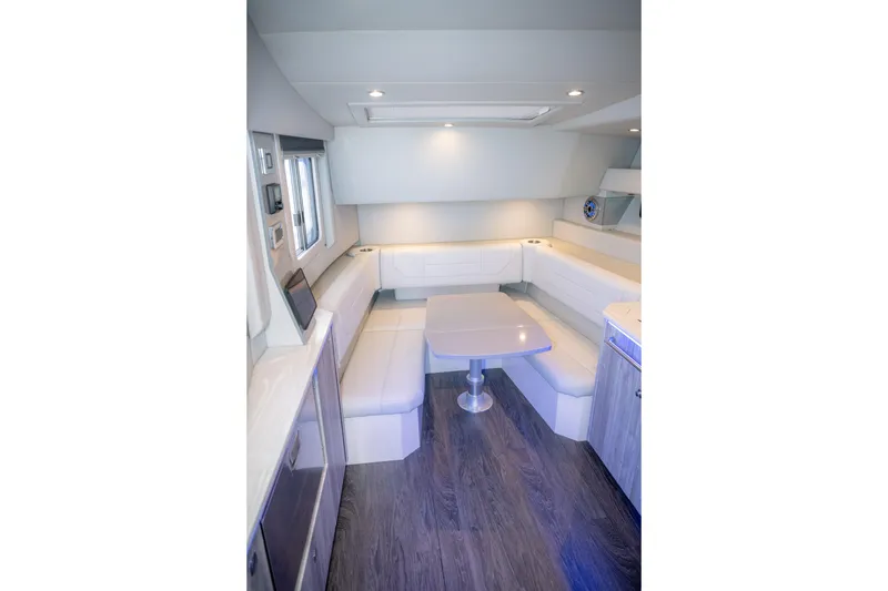 Slide: The Image of Luxurious interior of 2025 Formula 430 Super Sport Crossover with modern seating and sleek design. - 32