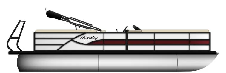 The Image of 2027 Bentley Pontoons 200 LEGACY CRUISE XL pontoon boat, side view. - 1