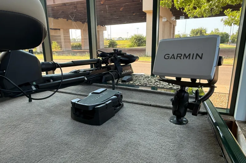 Slide: The Image of 2026 Tracker Bass Tracker Classic Limited with Garmin navigation system on deck. - 13