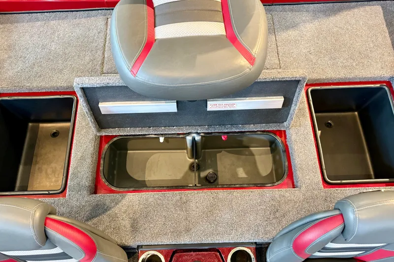 Slide: The Image of 2026 Ranger RT188P boat interior with seating and storage compartments. - 20