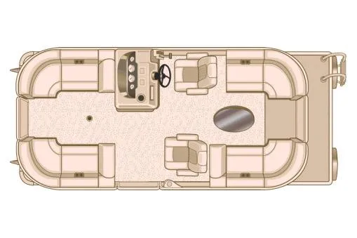 The Image of Manufacturer Provided Image: Top view of 2017 Sylvan Mirage Cruise 8520 CR LZ pontoon boat layout. - 1