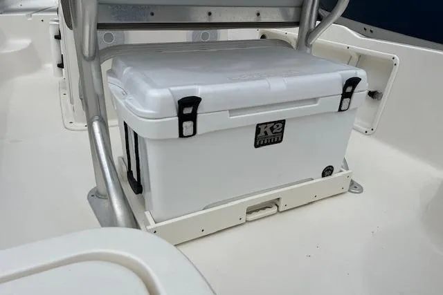 Slide: The Image of 2024 Key West 1720 Center Console boat with K2 cooler under seat. - 5