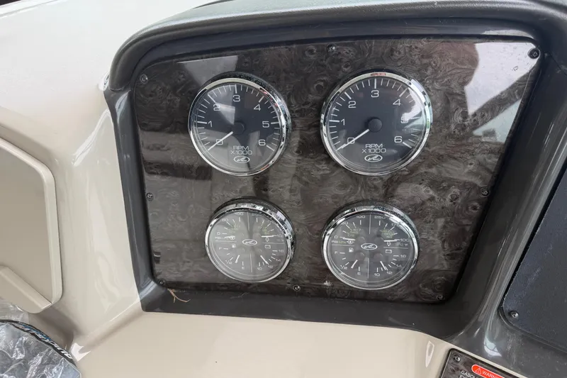 Slide: The Image of Garmin navigation display on 2008 Sea Ray 380 Sundancer boat dashboard. - 20
