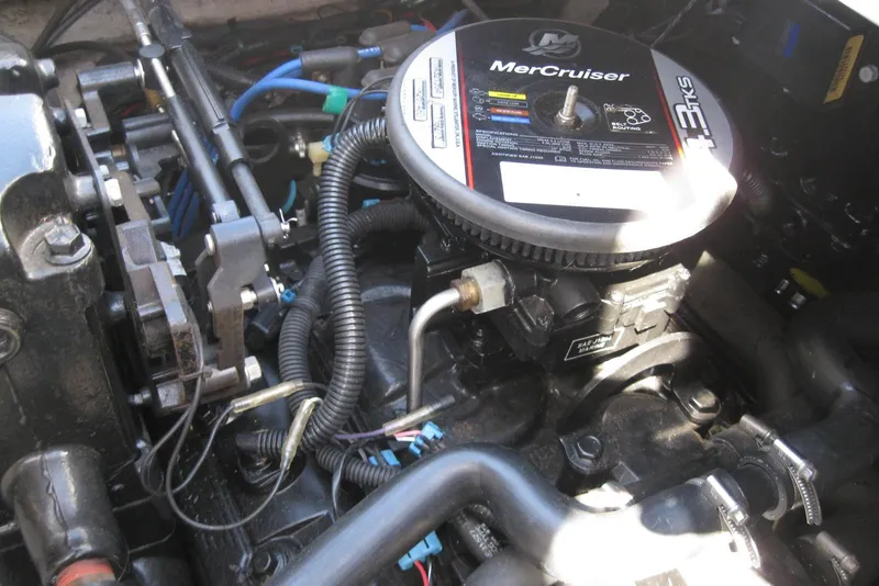 Slide: The Image of Engine compartment of a 2008 Sea Ray 195 Sport with MerCruiser 3.0L engine. - 15
