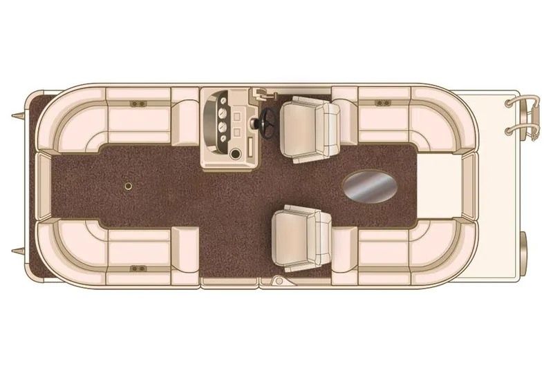 Slide: The Image of Manufacturer Provided Image: Top view of 2016 Sylvan Mirage Cruise 8522 LZ pontoon boat layout. - 6