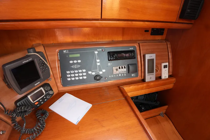 Slide: The Image of Control panel of a 2007 Bavaria 37 C yacht with navigation equipment. - 23