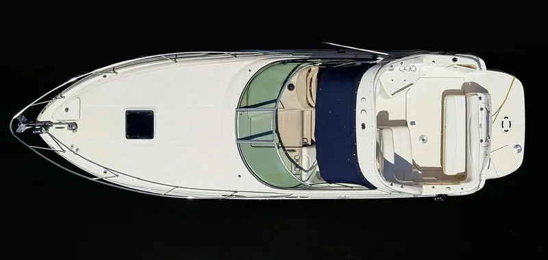 Slide: The Image of Top view of 2007 Sea Ray 280 Sundancer boat with sleek design and spacious deck. - 6