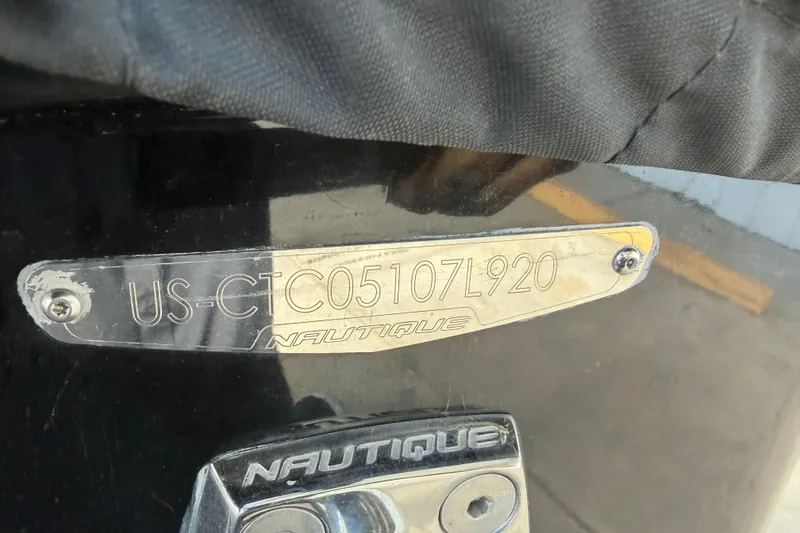 Slide: The Image of 2020 Nautique Super Air Nautique G25 hull identification number plate. - 23