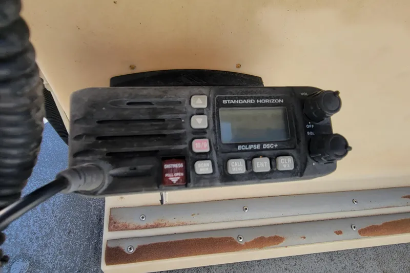 Slide: The Image of Standard Horizon Eclipse DSC+ marine radio on a 2003 Odyssey Millennium boat. - 16