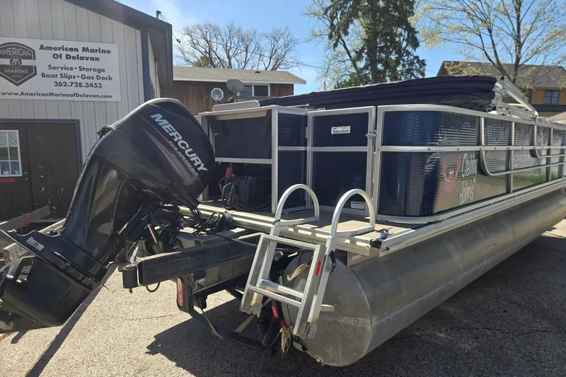 Slide: The Image of 2013 Starcraft Stardeck 236 Cruise-N-Fish pontoon boat with Mercury outboard motor. - 24