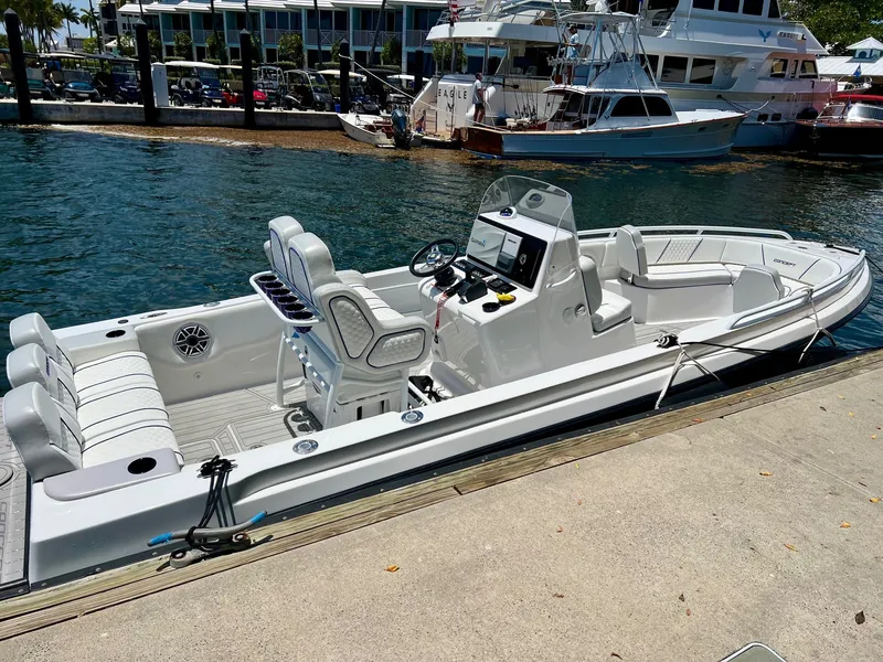 Slide: The Image of 2025 Concept 23 boat docked, modern design. - 3