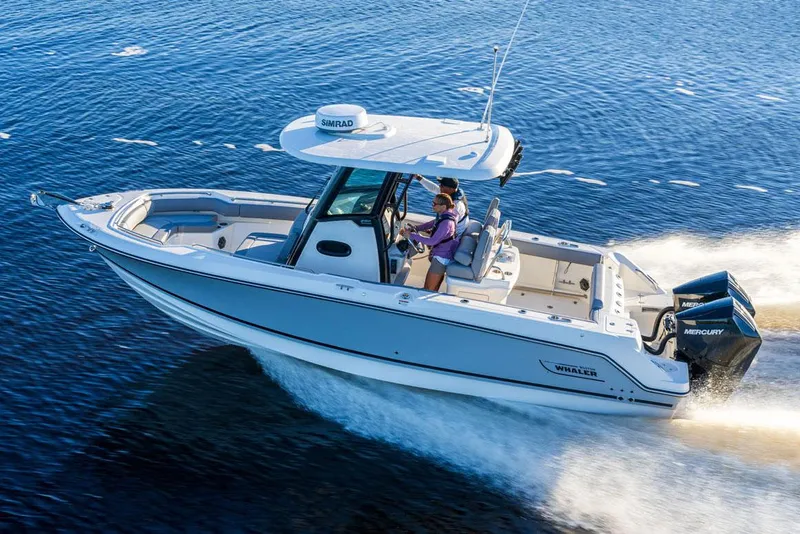 The Image of Manufacturer Provided Image: 2025 Boston Whaler 250 Outrage cruising on open water. - 0