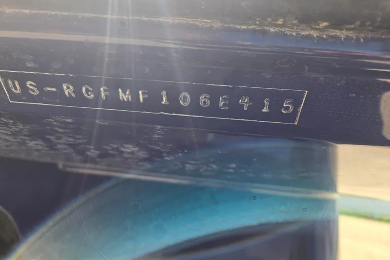 Slide: The Image of Hull identification number on a 2014 Monterey 214SS Super Sport boat. - 20