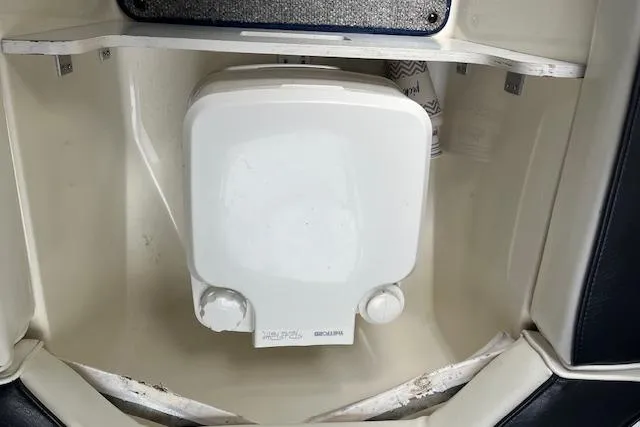Slide: The Image of Portable toilet in 1996 Sea Ray Laguna 24 Flushdeck Cuddy boat cabin. - 9