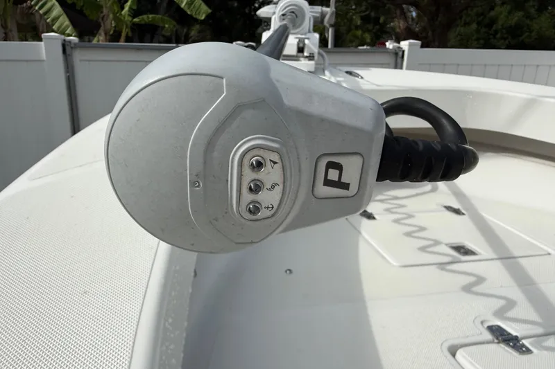 Slide: The Image of Close-up of a 2016 Panga 22 BOCA GRANDE boat control panel. - 39