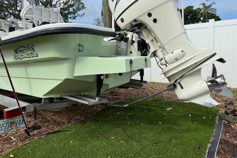 Slide: The Image of 2016 Panga 22 Boca Grande boat with outboard motor on trailer. - 45