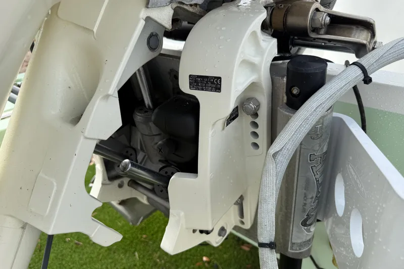 Slide: The Image of Close-up of a 2016 Panga 22 BOCA GRANDE boat engine component. - 47