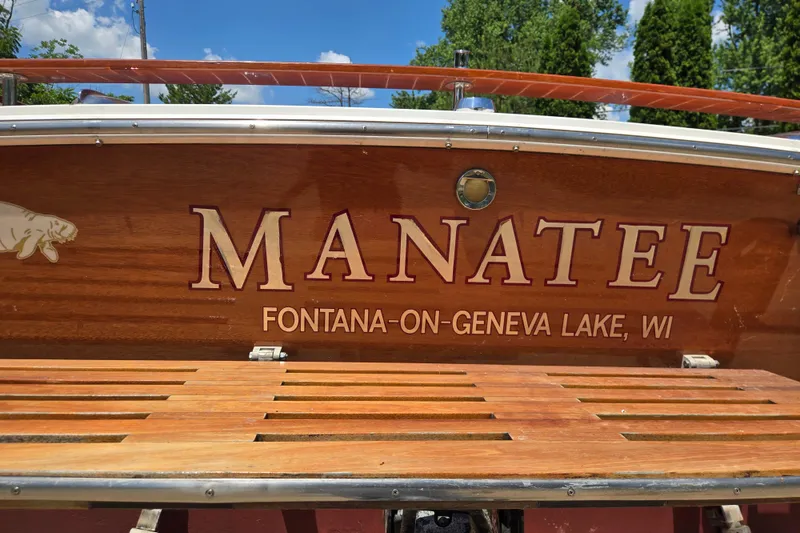 Slide: The Image of 1990 Windsor Craft Cuddy boat named "Manatee" in Fontana-on-Geneva Lake, WI. - 6