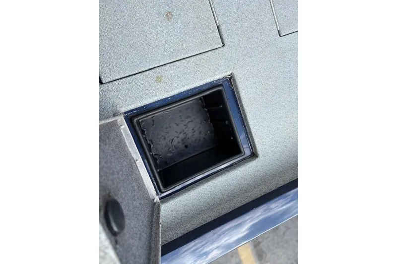 Slide: The Image of 2017 G3 Sportsman 1710 Vinyl boat interior with storage compartment. - 37