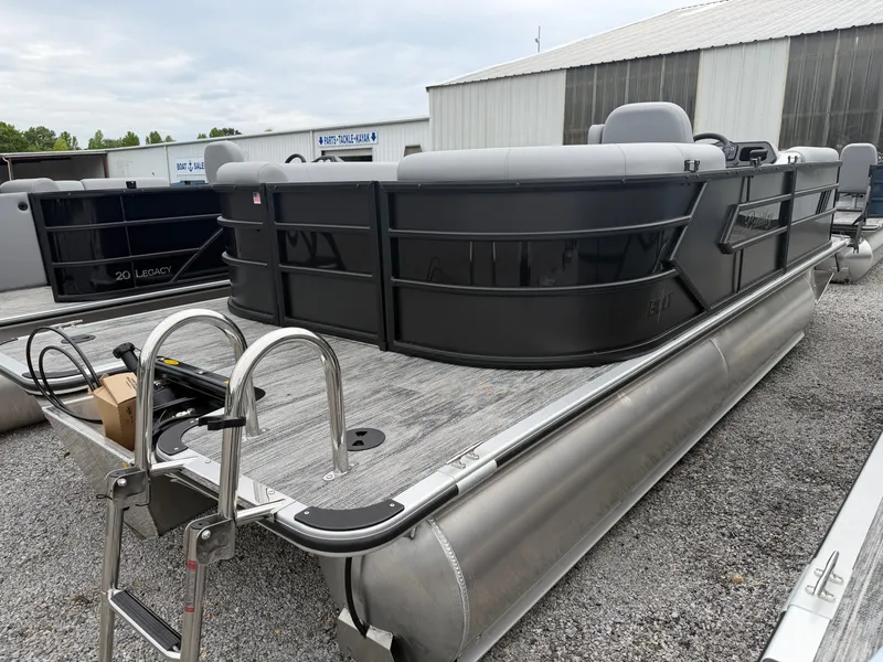 The Image of 2026 Bentley Pontoons BOLT 200 parked on gravel lot. - 1