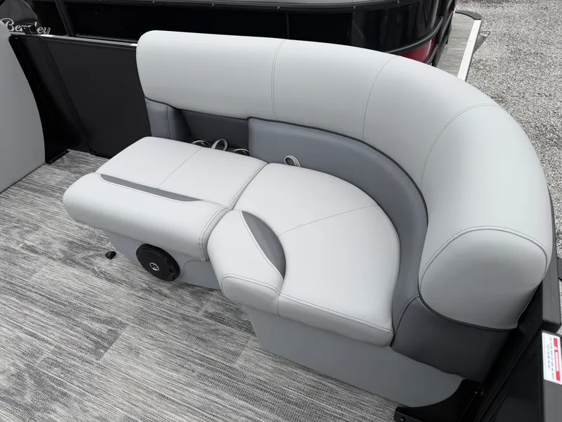 Slide: The Image of Luxurious seating in Bentley Pontoons BOLT 200, 2026 model. - 13