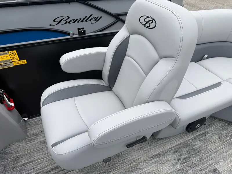 Slide: The Image of Luxurious seating in Bentley Pontoons BOLT 200, 2026 model. - 8