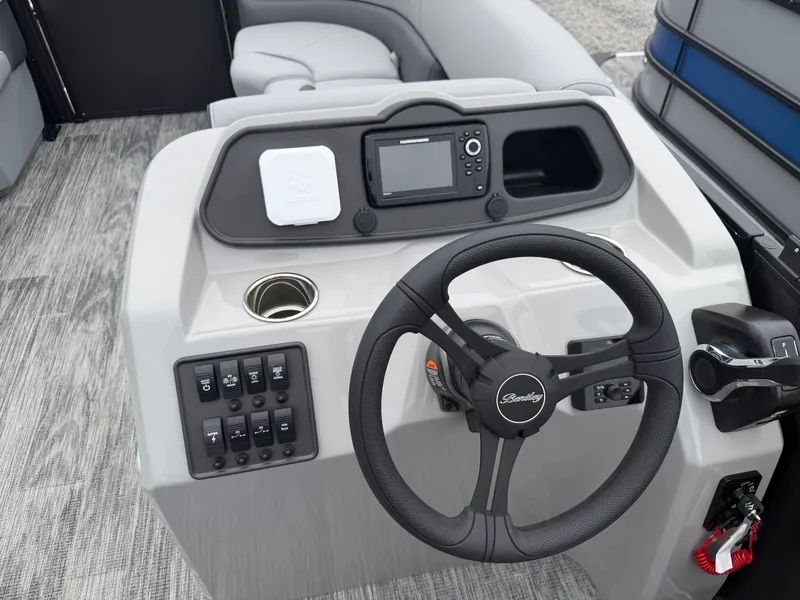 Slide: The Image of Steering console of the 2026 Bentley Pontoons BOLT 200. - 9