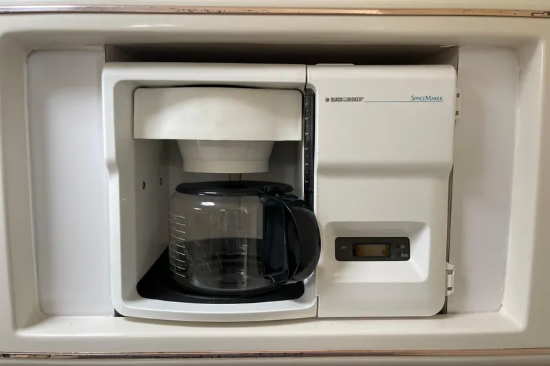 Slide: The Image of Built-in Black & Decker SpaceMaker coffee maker on a 2000 Monterey 302 Cruiser. - 27