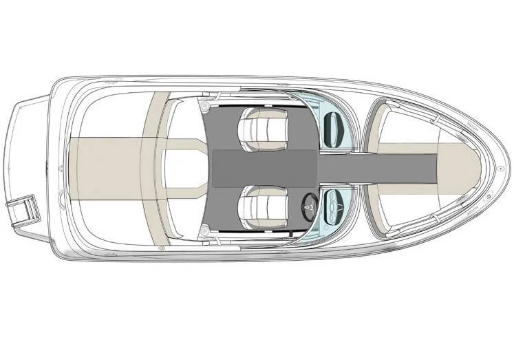Slide: The Image of Manufacturer Provided Image: Top view layout of 2014 Sea Ray 190 Sport boat. - 20