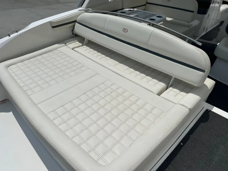 Slide: The Image of Luxurious sunbed on Cobalt 30SC boat, model year 2021. - 5