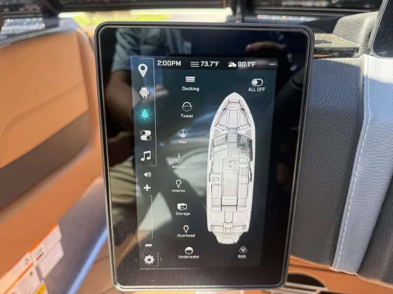 Slide: The Image of 2026 Malibu 26LSV boat control touchscreen display. - 19