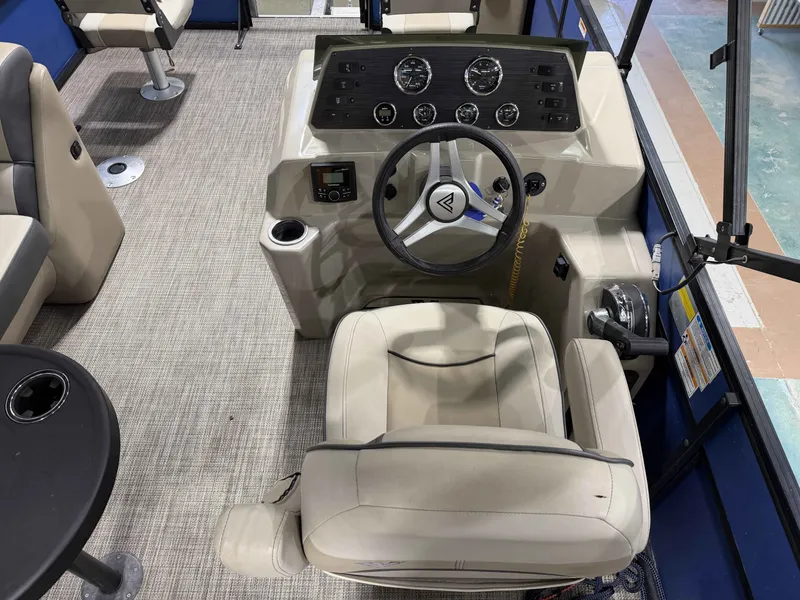Slide: The Image of Interior of 2023 Viaggio Lago L20F with steering console and seating. - 15
