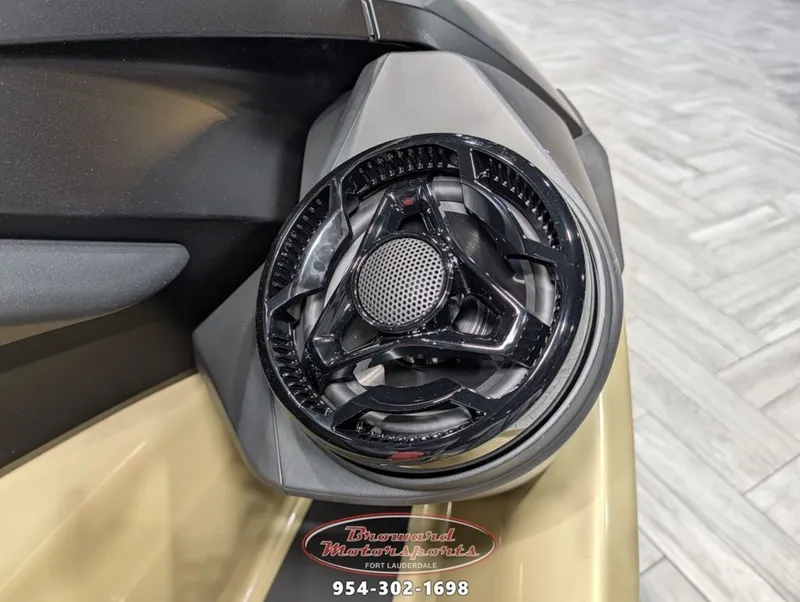 Slide: The Image of Close-up of a speaker on a 2025 Sea-Doo RXT-X 325. - 10